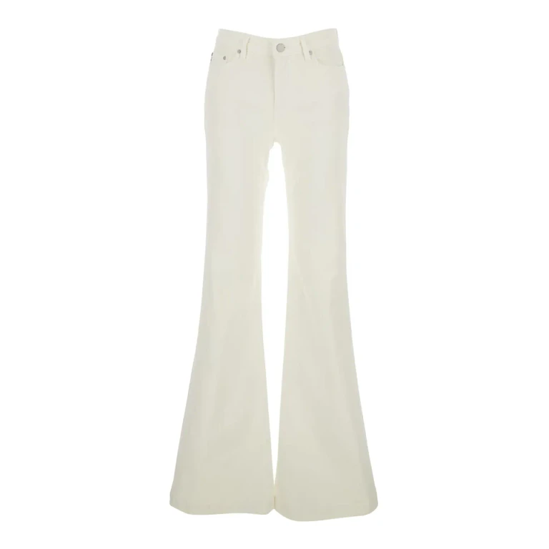 AG Jeans tropea White Flared Jeans With Logo Patch On The Back In Denim For Women
