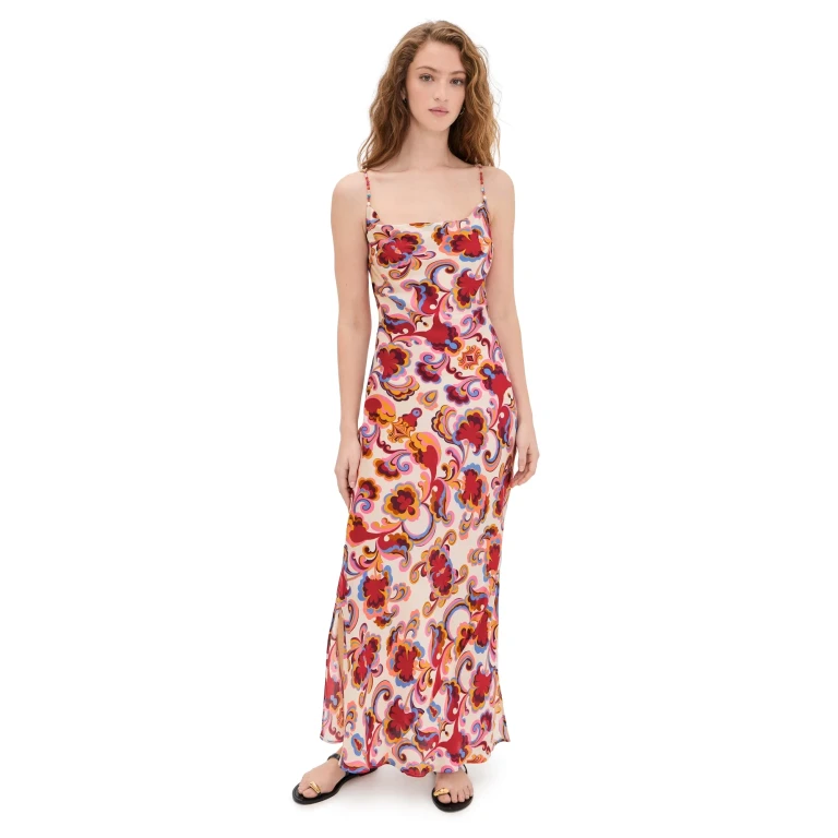 Carolina K Slip Dress Paisley Floral L