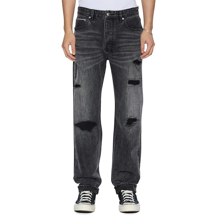 Ksubi Hazlow Selvedge Replika Straight Fit Jeans in Charcoal