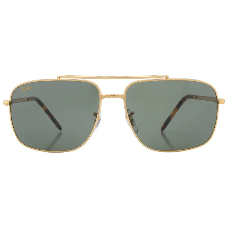 Ray Ban Green Square Unisex Sunglasses RB3796 919631 62