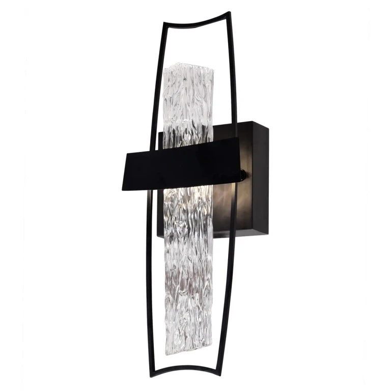 Black & Satin Gold LED Wall Sconce from the Guadiana Collection