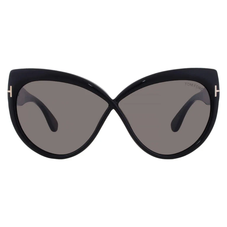 Tom Ford Grey Smoke Butterfly Ladies Sunglasses FT1196 01A 65