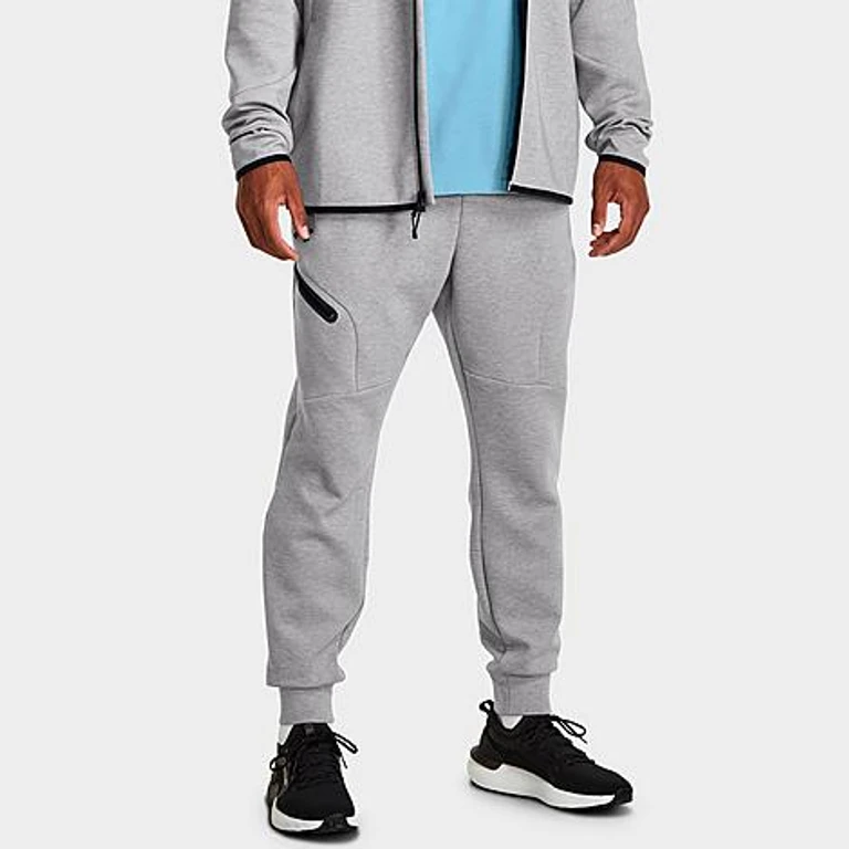Under Armour Men's Unstoppable Fleece Jogger Pants in Mod Grey/Black Size: XS