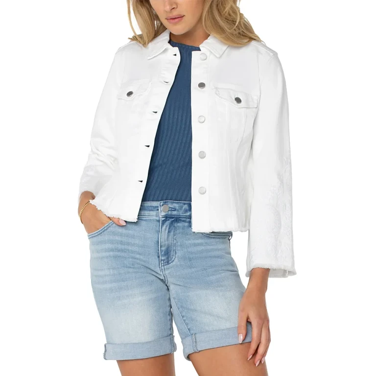 Liverpool Los Angeles Frayed Denim Jacket