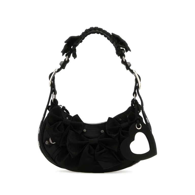 Balenciaga Black Satin Le Cagole Xs Shoulder Bag Borse A Mano - Women