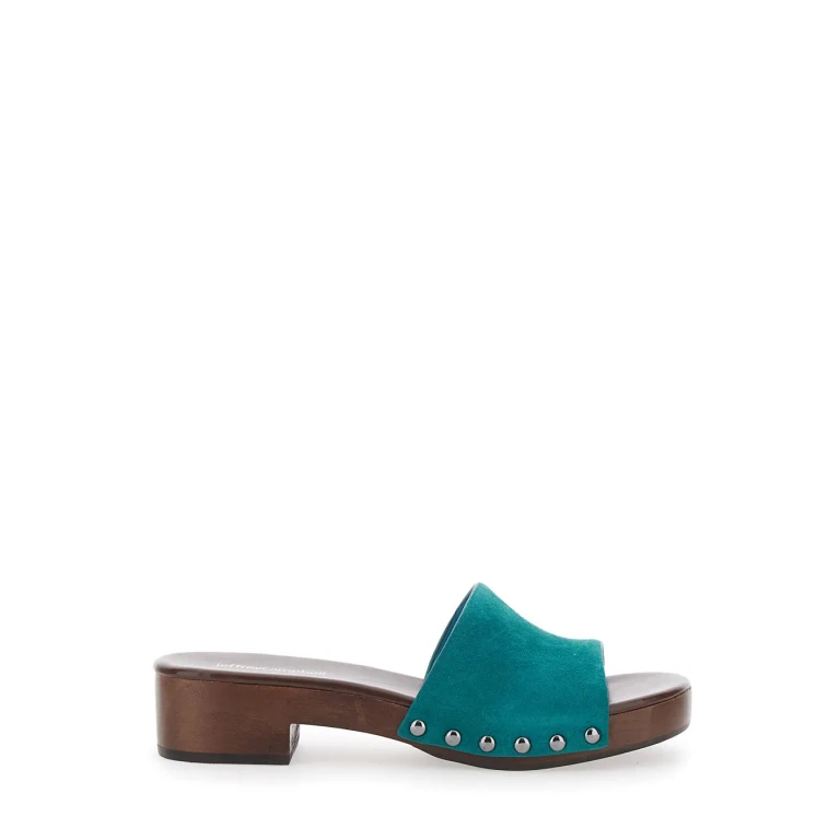 Jeffrey Campbell Cambrie Blue Sandals With Turquoise Leather Straps For Women