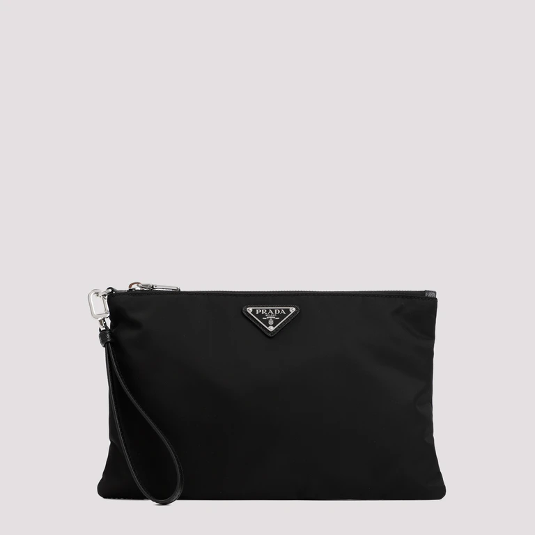 Prada Pouch Black Polyamide Smallleathergoods - Unisex