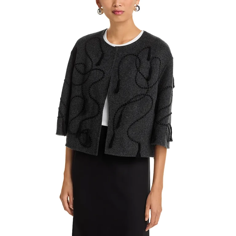 Lafayette 148 New York Embroidered Cardigan Jacket