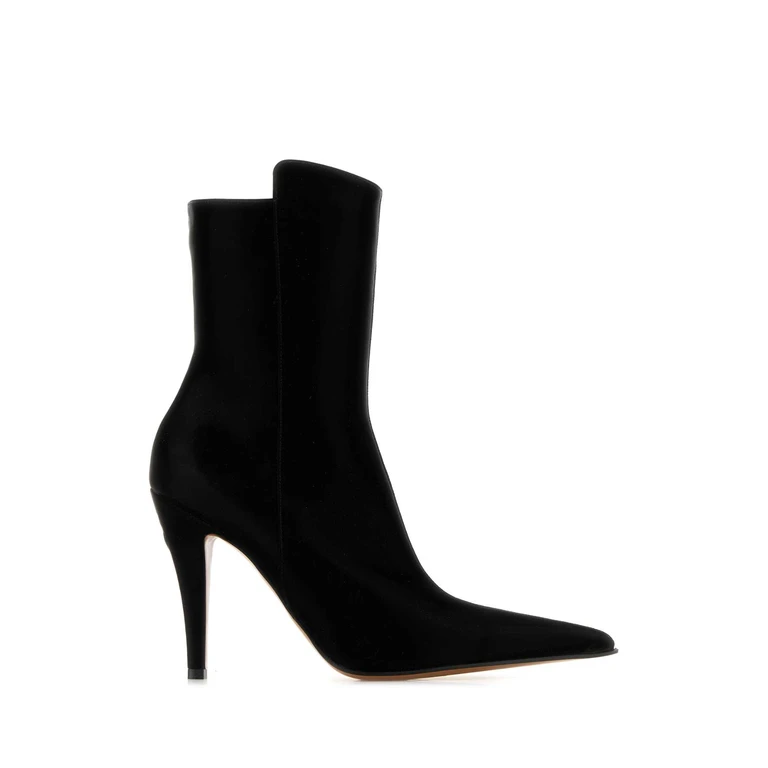 Alexander McQueen Black Fabric Birdee Ankle Boots Stivali - Women