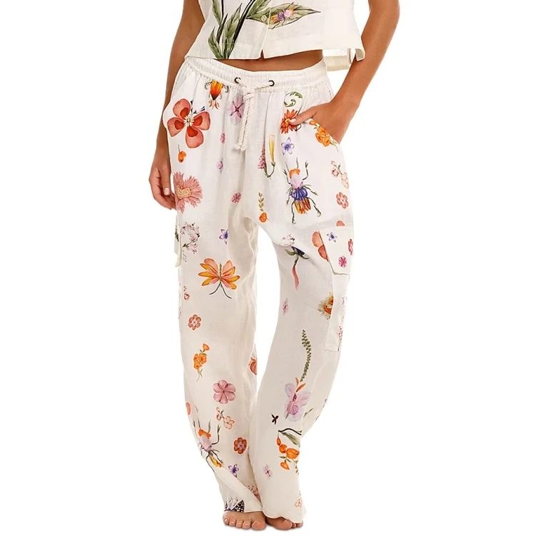 Agua Bendita Seraphine Ambar Linen Swim Cover-Up Pants