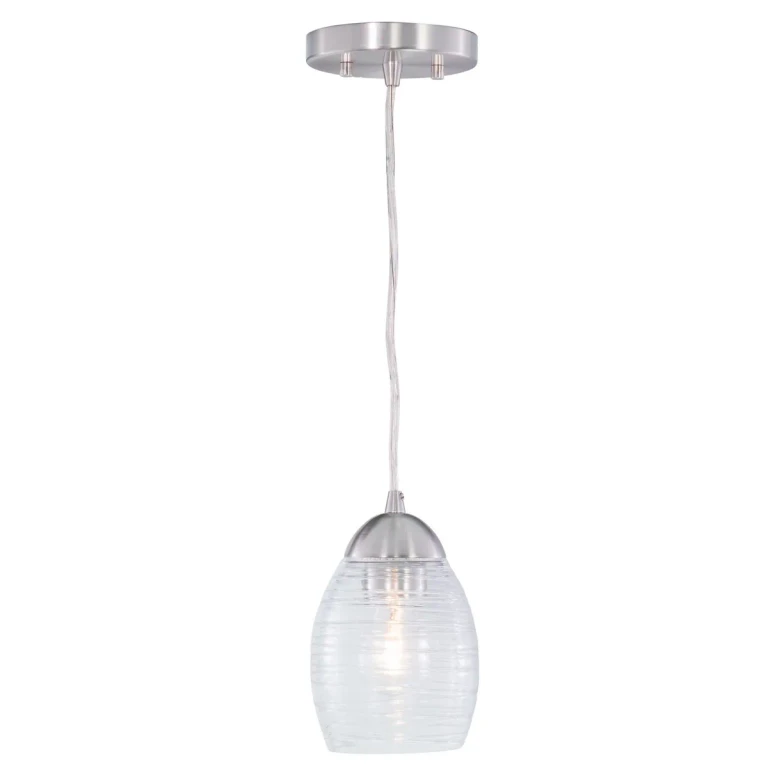 Satin Nickel One Light Mini Pendant from the Isley Collection