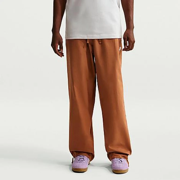 Nike Men's Sportswear Club Barcelona Woven Pants in Ale Brown/White Size: XS