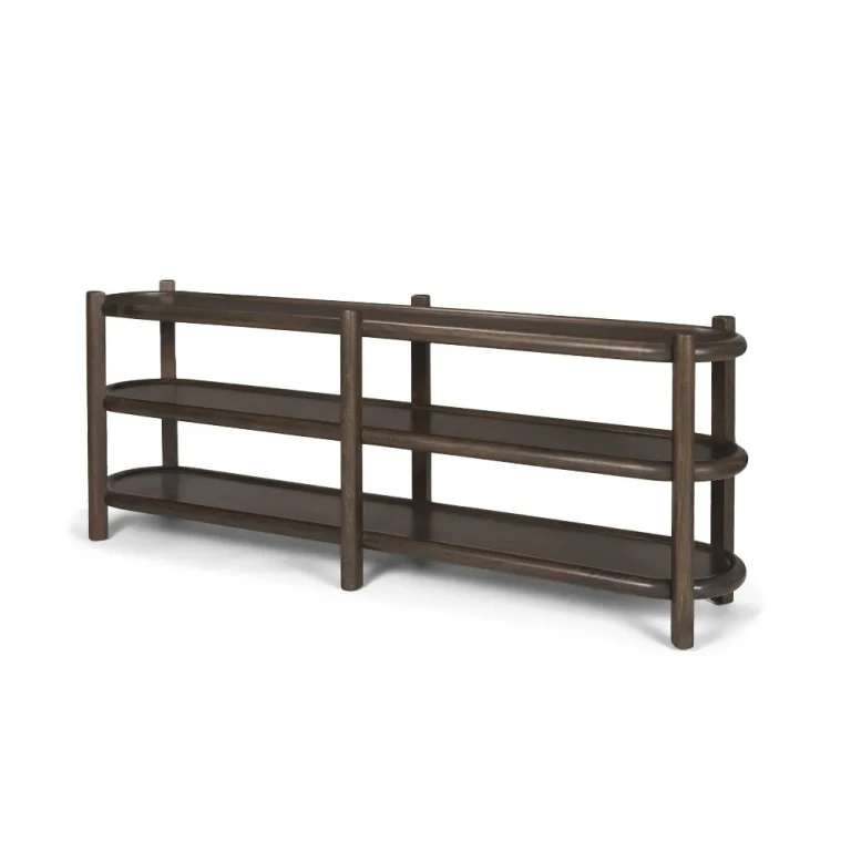 Romi Dark Brown Wood Console Table