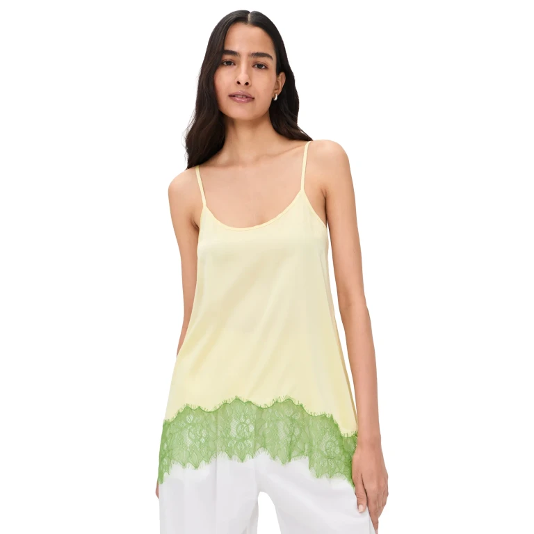 STAUD Caraco en soie Chloe Key Lime/Sprout L