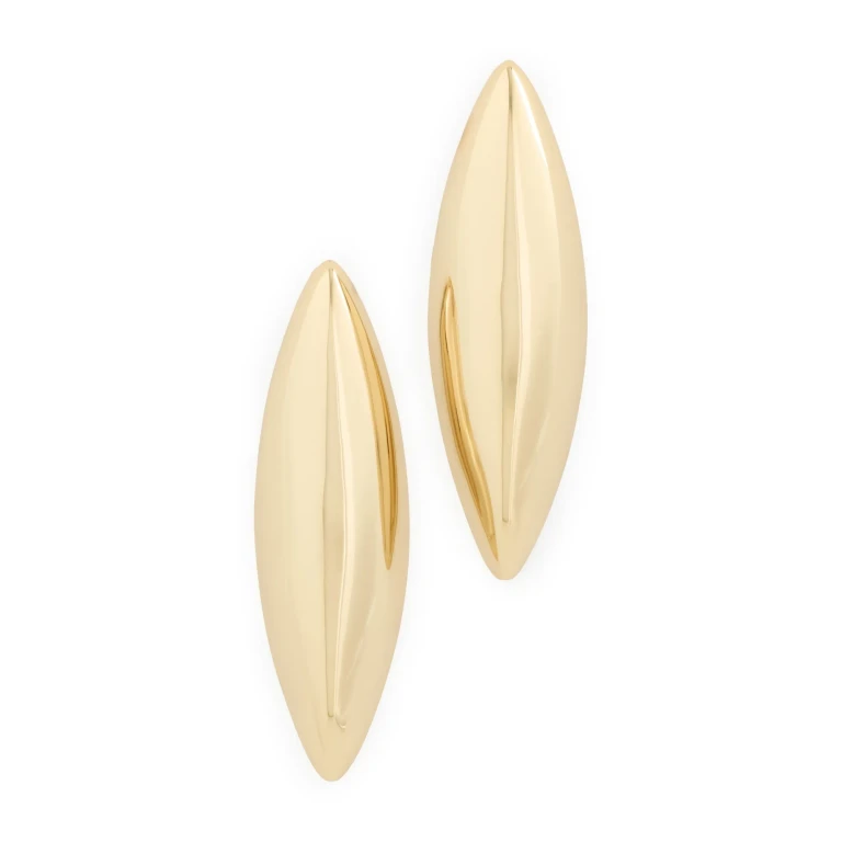 Jennifer Fisher Small Puffy Dagger Earrings Yellow Gold One Size