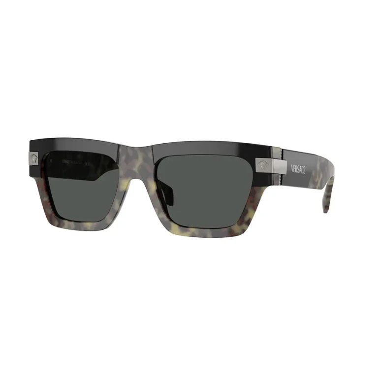 Versace Dark Grey Rectangular Mens Sunglasses VE4464 545687 55
