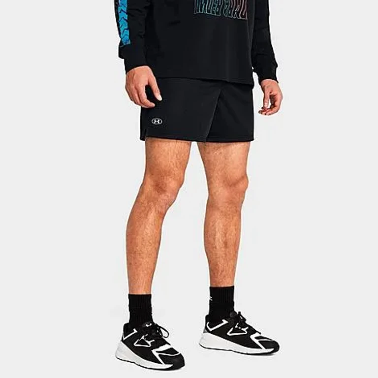 Under Armour Men's UA Icon 5" Mesh Shorts in Black/White Size: XS