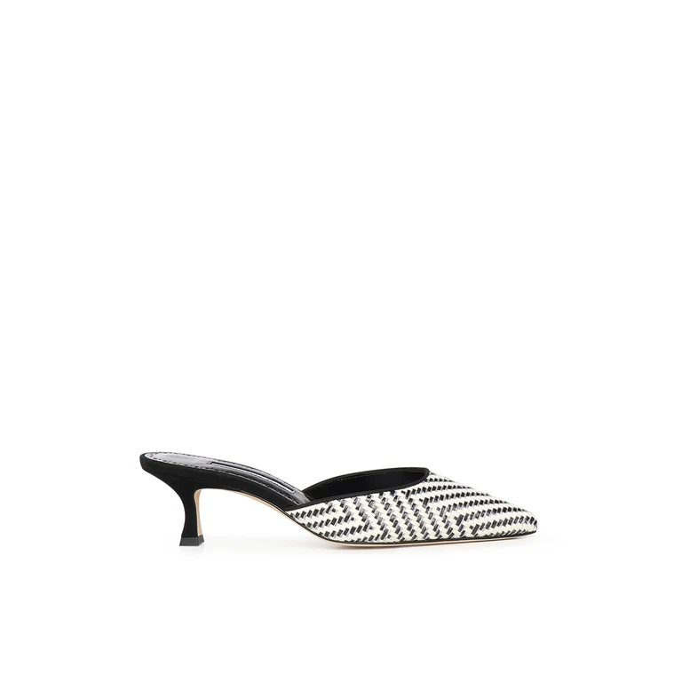 Manolo Blahnik Sandals White Fabric - Women