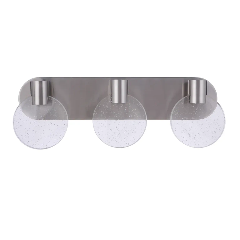 Brushed Polished Nickel LED Vanity from the Glisten Collection