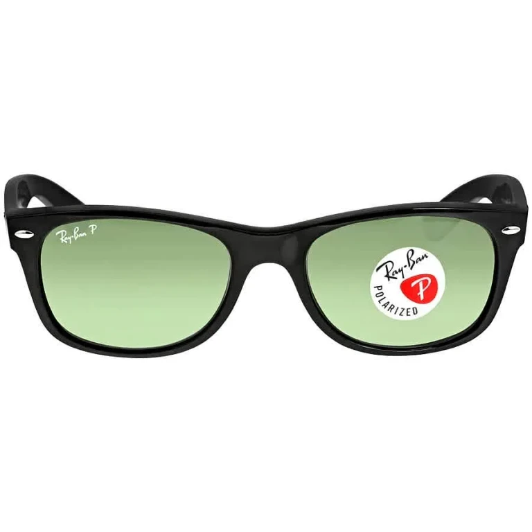 Ray Ban New Wayfarer Classic Polarized Green Unisex Sunglasses RB2132 901/58 52