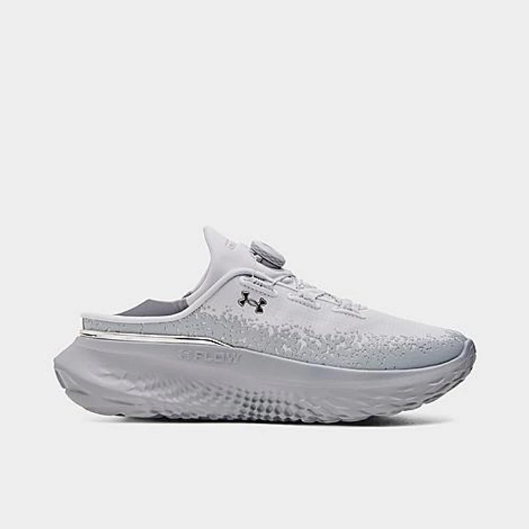 Under Armour Men's UA SlipSpeed Mega Ripstop Running Shoes in Distant Grey/Mod Grey/Metallic Silver Size: 7.5
