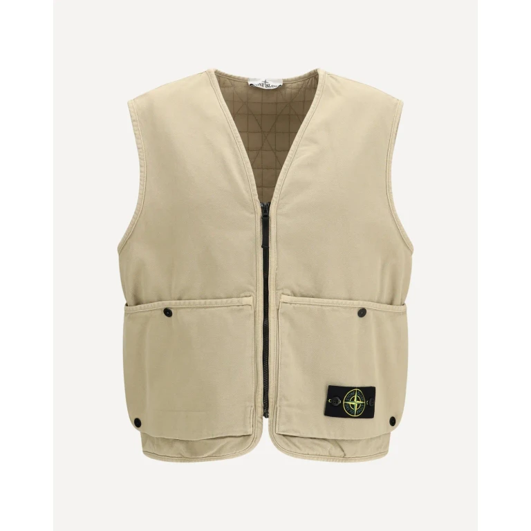 STONE ISLAND Oversized quilted Vest Male M