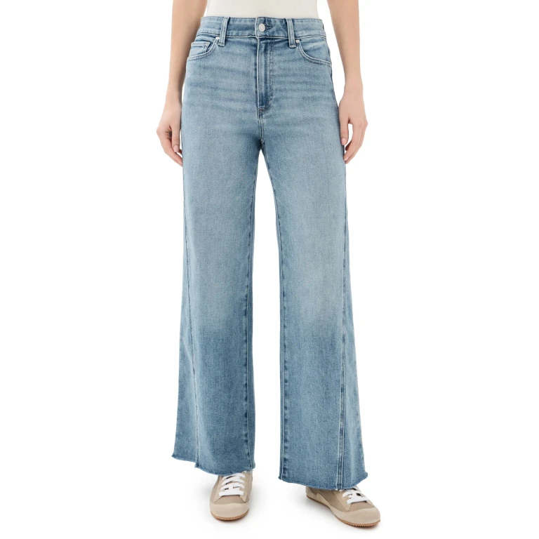 PAIGE Anessa Jeans with Twisted Outseam Panel and Raw Hem 31 Explorer 30