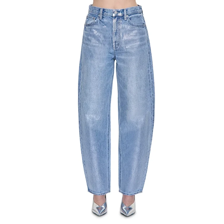 Pistola Wes High Rise Barrel Leg Jeans in Spellbound