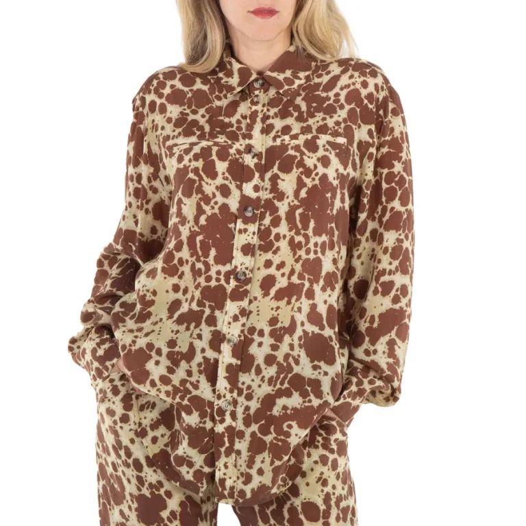 Nanushka Tie Dye Sabrin Long-Sleeve Cupro Shirt