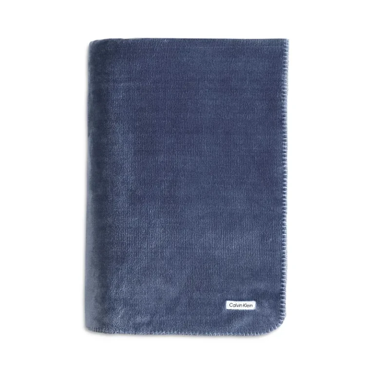 Calvin Klein Modern Reversible Solid Bed Blanket, Twin
