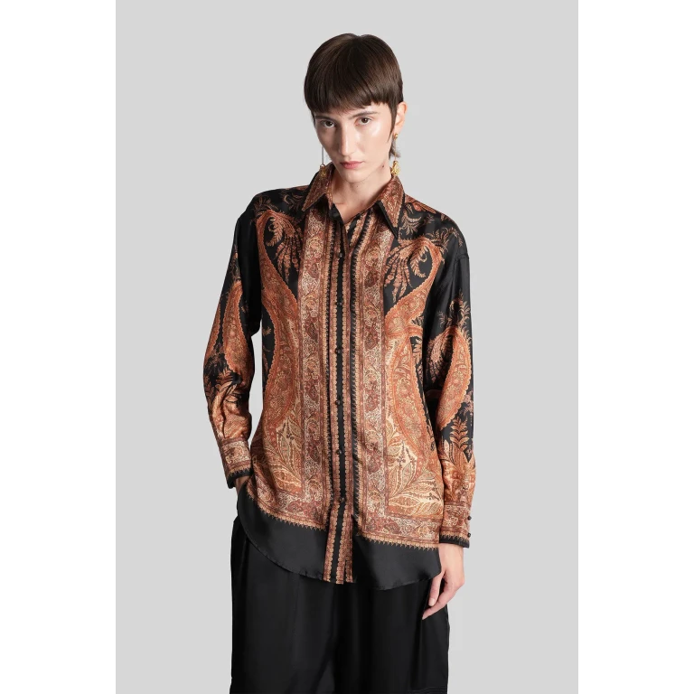 Zimmermann Shirt In Brown Silk