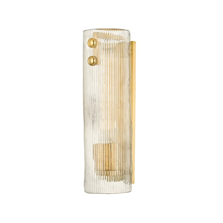 Aged Brass One Light Wall Sconce from the Prospect Park Collection
