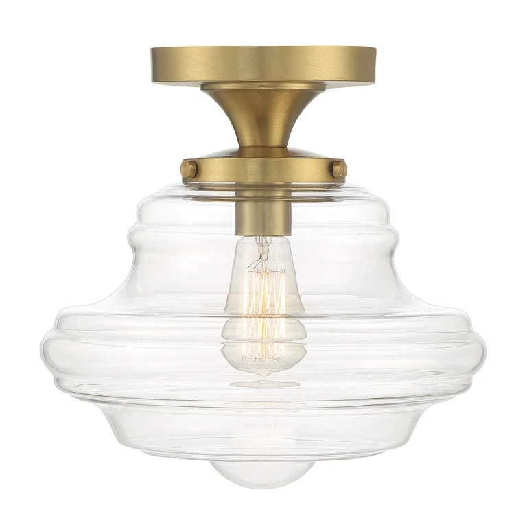 Trade Winds Jordan 1-Light Ceiling Light in Natural Brass - TW62269NB