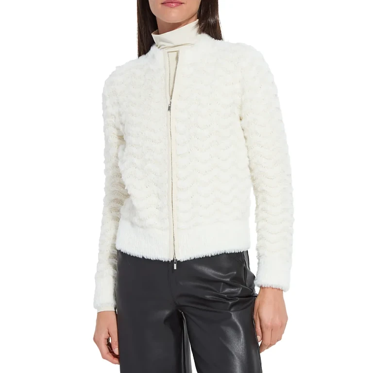 Lysse Ivanna Zip Crewneck Cardigan Sweater