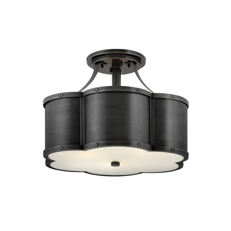 Blackened Brass LED Semi-Flush Mount from the Chance Collection