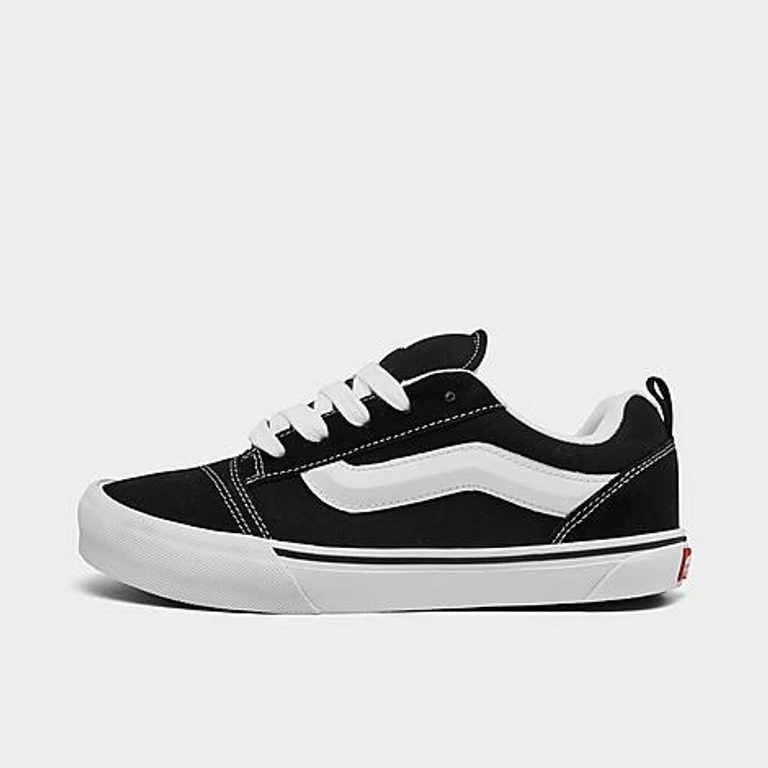 Vans Big Kids Knu Skool Casual Shoes in Black/White Size: 3.5