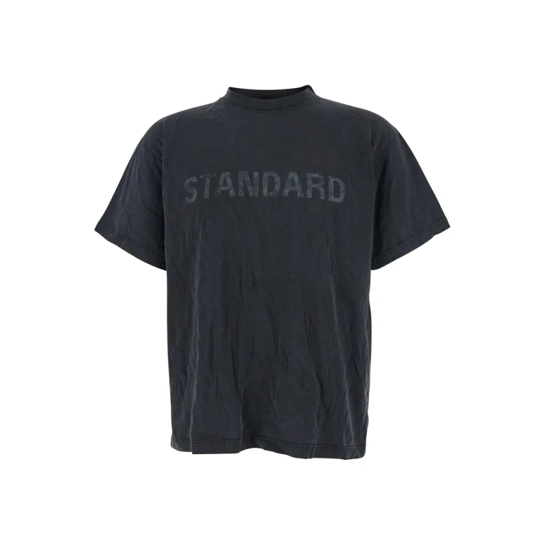 Balmain Black Crewneck T-shirt With Logo Print On The Front In Cotton Man