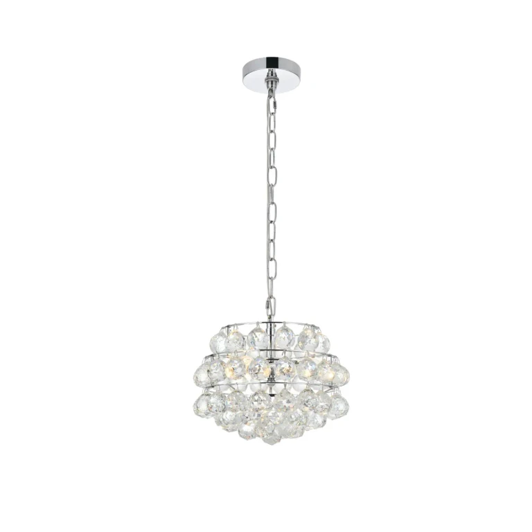 Chrome Three Light Pendant from the Savannah Collection