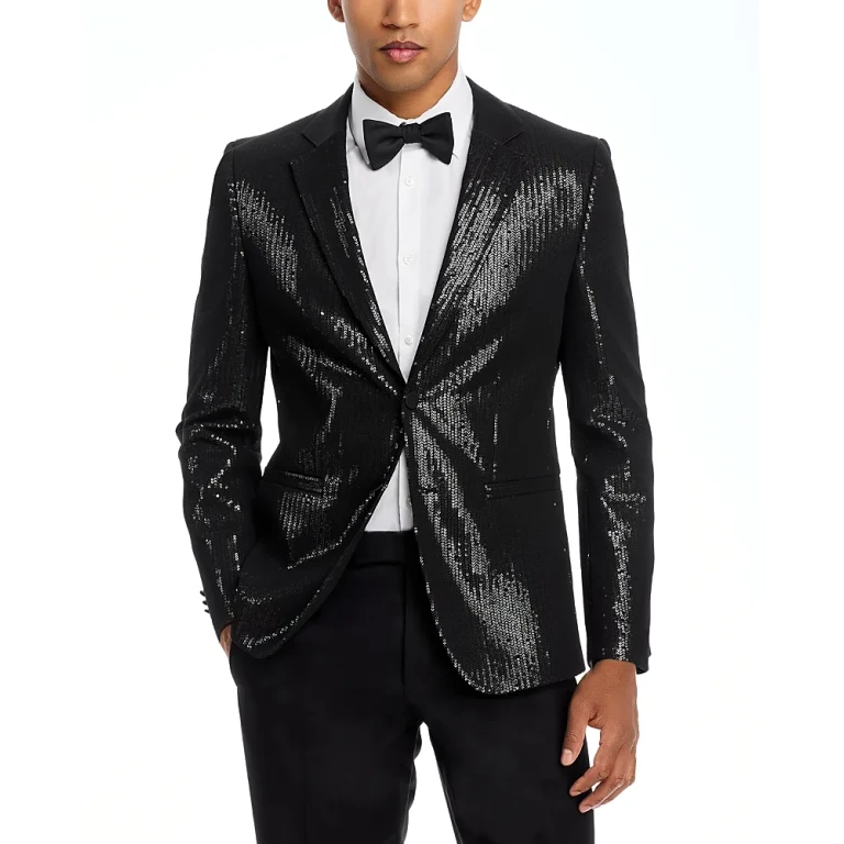 Hugo Arti Sequin Notch Extra Slim Fit Dinner Jacket