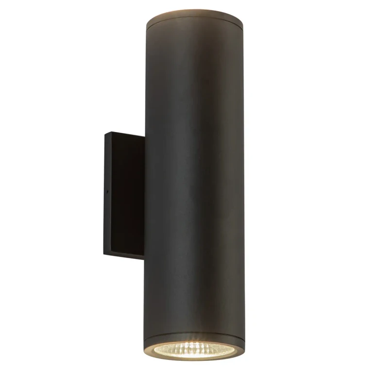 Black LED Outdoor Wall Sconce from the Nordic Collection