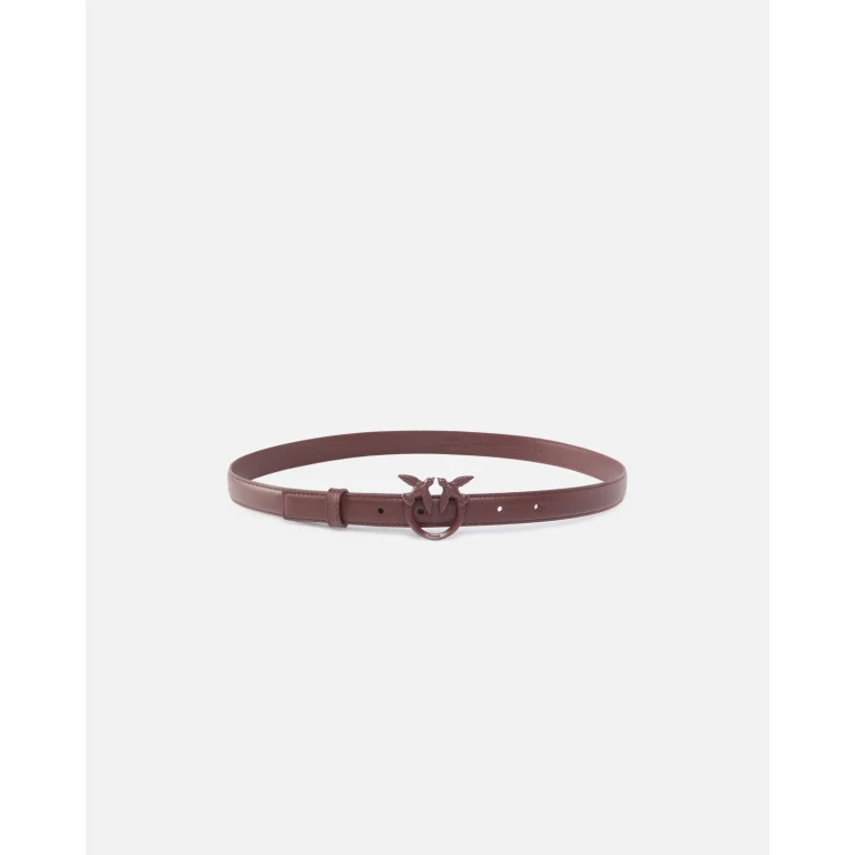 Pinko - Fine ceinture Love Birds en cuir color block 2cm - XS