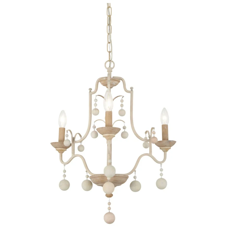 White Wash & Sun Dried Clay Chandelier from the Colonial Charm Collection