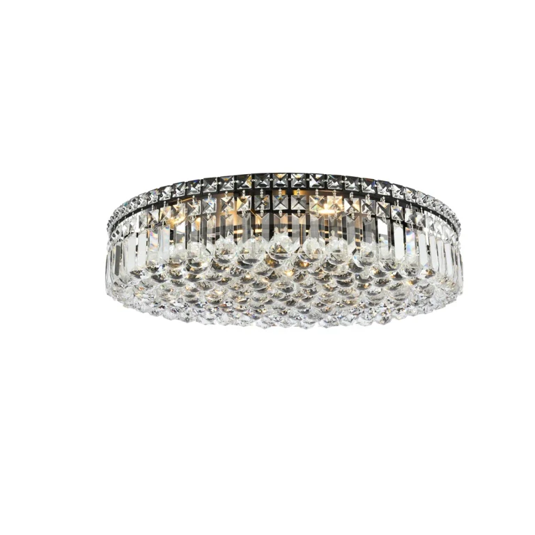 Black Nine Light Flush Mount from the Maxime Collection