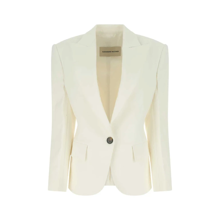 Alexandre Vauthier Ivory Stretch Viscose Blend Blazer