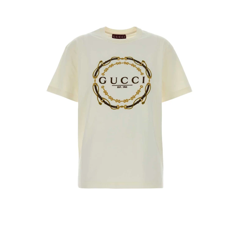 Gucci Ivory Cotton Oversize T-Shirt Milkmc Exterior - Women