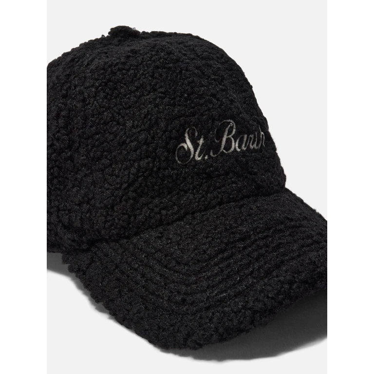 Mc2 Saint Barth Baseball Cap Black Sherpa Hat - Unisex