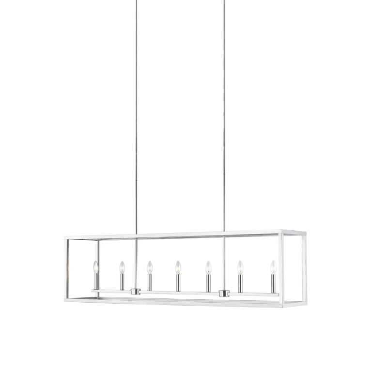 Moffet Street 7-Light Kitchen Island Light in Brushed Nickel