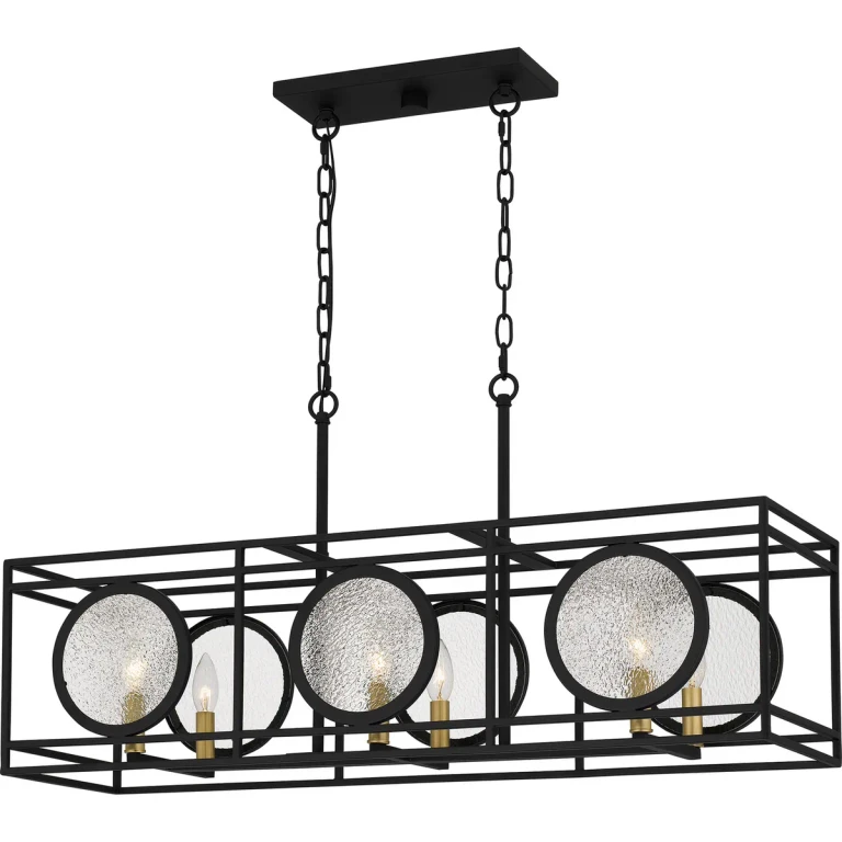 Chalamont 6-Light Island Chandelier in Earth Black