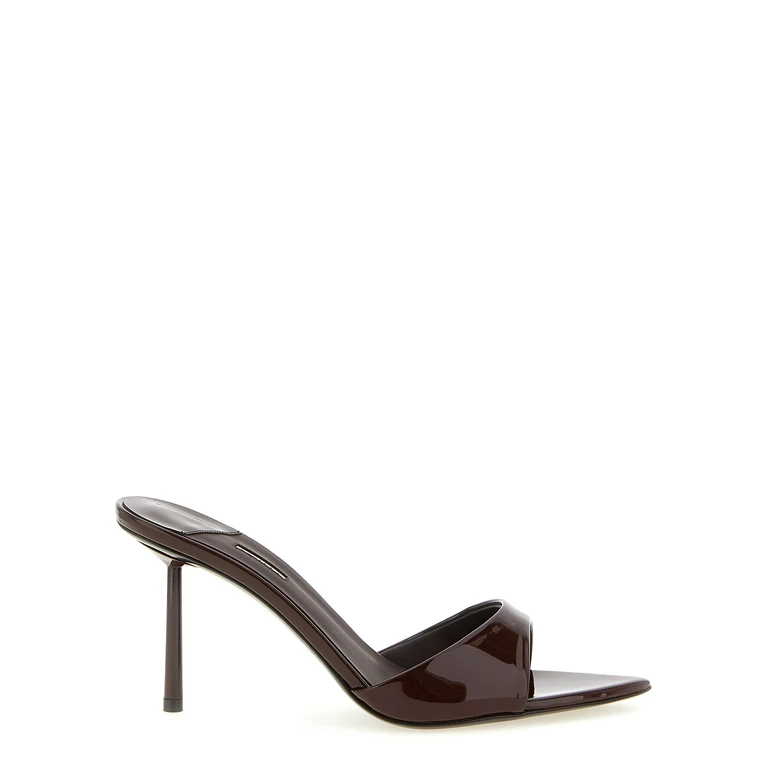 Le Silla Brown Calfskin Stiletto Heel Sandals - Women