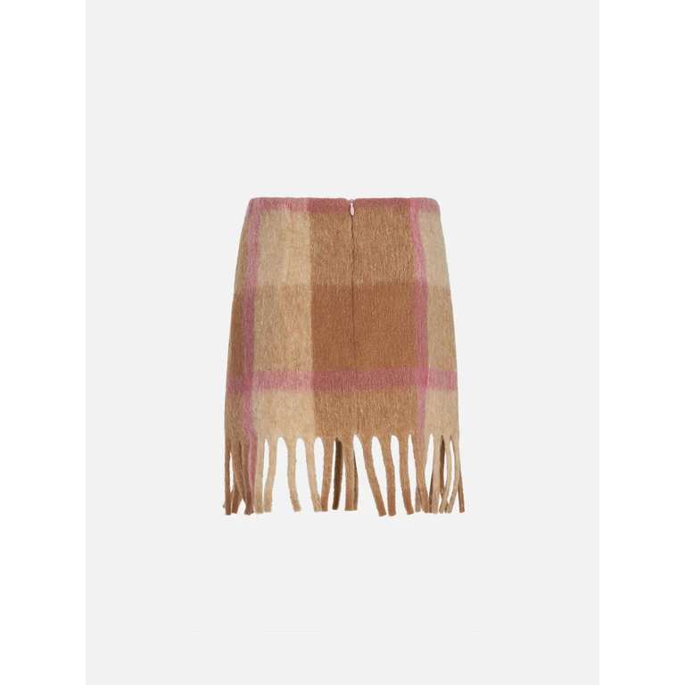 Mc2 Saint Barth Girl Skirt With Fringes White